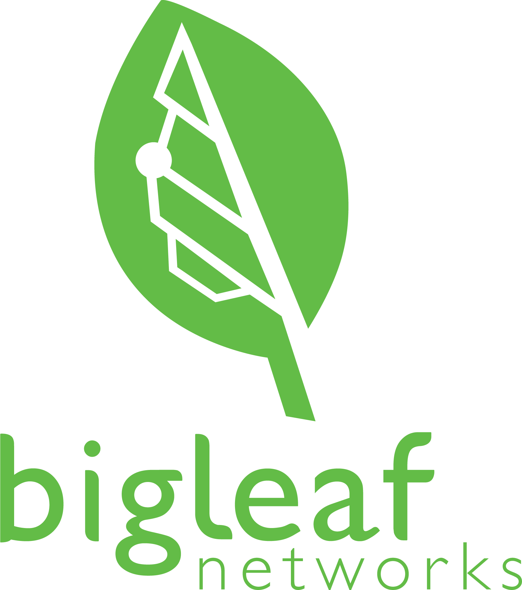 Bigleaf Logo - vertical all green