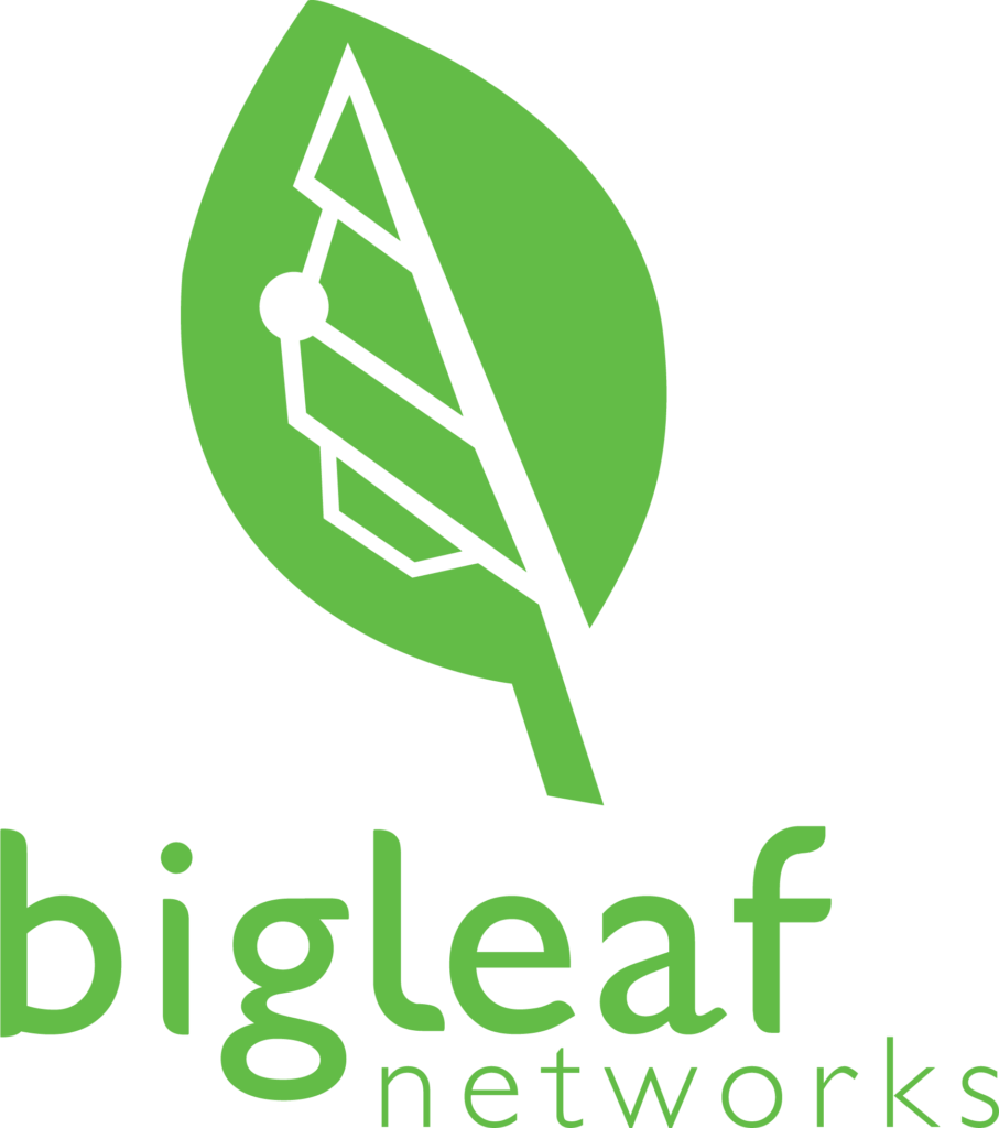 Bigleaf Logo vertical all green business technology,UCaaS,CaaS
